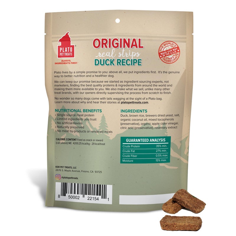 PLATO Original Real Strips Duck 18oz, Natural (850002221541) - Image 2